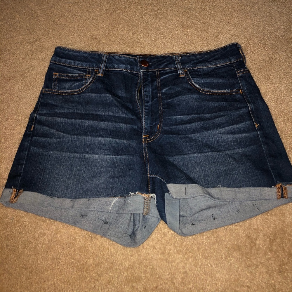 High rise jean shorts